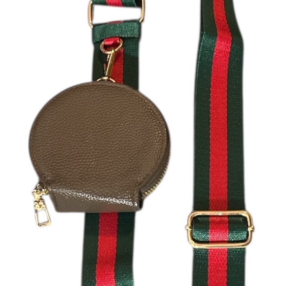 Green & Red Replacement GD  Strap with Coin Case Pouch For Crossbody Bag - Picture 4 of 7